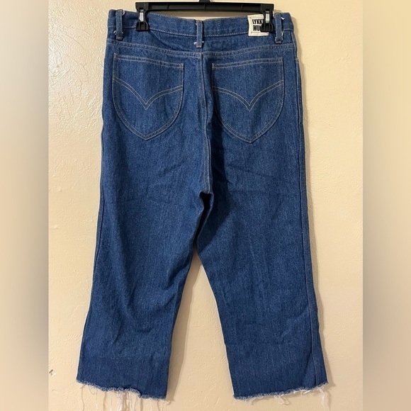 lykke wullf Denim - Lykke Wullf Women's Blue High Rise Pockets Straight Denim Cowgirl Jeans